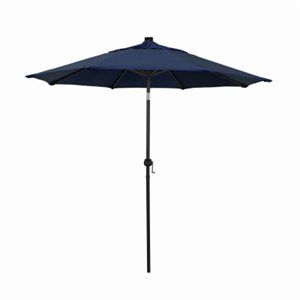 Four Seasons Courtyard ECO908DE-P04 Patio Market Umbrella, 99.21 in H, Steel Frame, Polyester Fabric, Navy Fabric