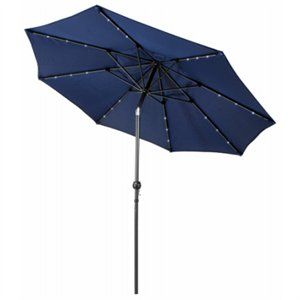 Four Seasons Courtyard ECO908DE-P04 Patio Market Umbrella, 99.21 in H, Steel Frame, Polyester Fabric, Navy Fabric