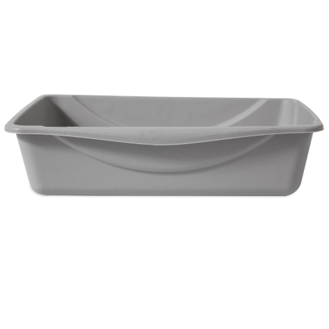 Petmate 22183 Litter Pan, 15.3 in W, 18-1/2 in D, Plastic, Mouse Gray - 2