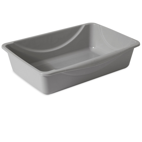Petmate 22183 Litter Pan, 15.3 in W, 18-1/2 in D, Plastic, Mouse Gray - 3