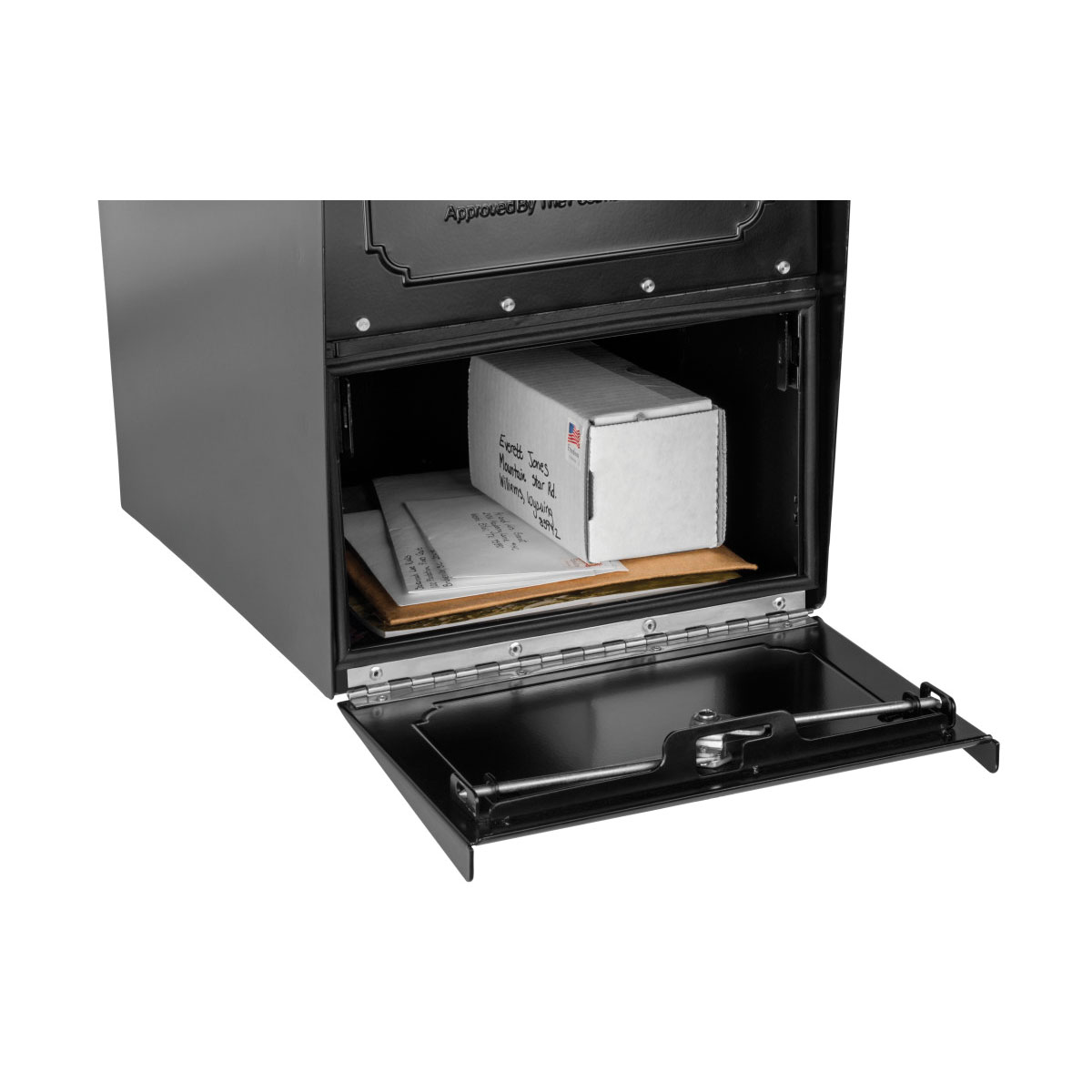 Architectural Mailboxes Oasis TriBolt Series 620020B-10 Mailbox, Steel, Powdered, 18 in W, 15 in H, Black