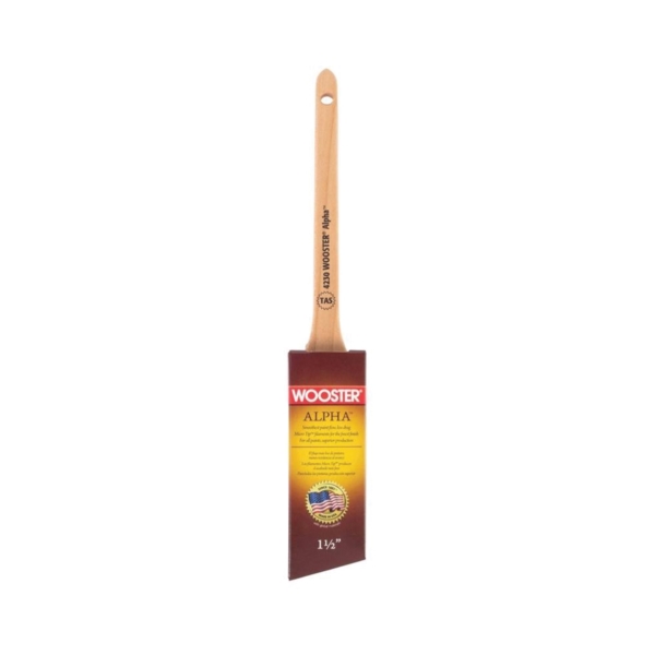 Wooster 4230-1 1/2 Paint Brush, 1-1/2 in W, 2-3/16 in L Bristle, Synthetic Fabric Bristle, Sash Handle