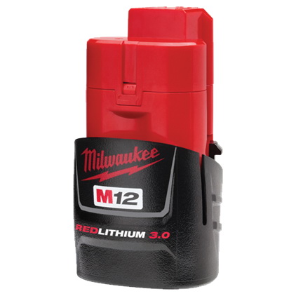 Milwaukee 48-11-2430 Compact Battery Pack, 12 V Battery, 3 Ah, 30 min Charging - 2