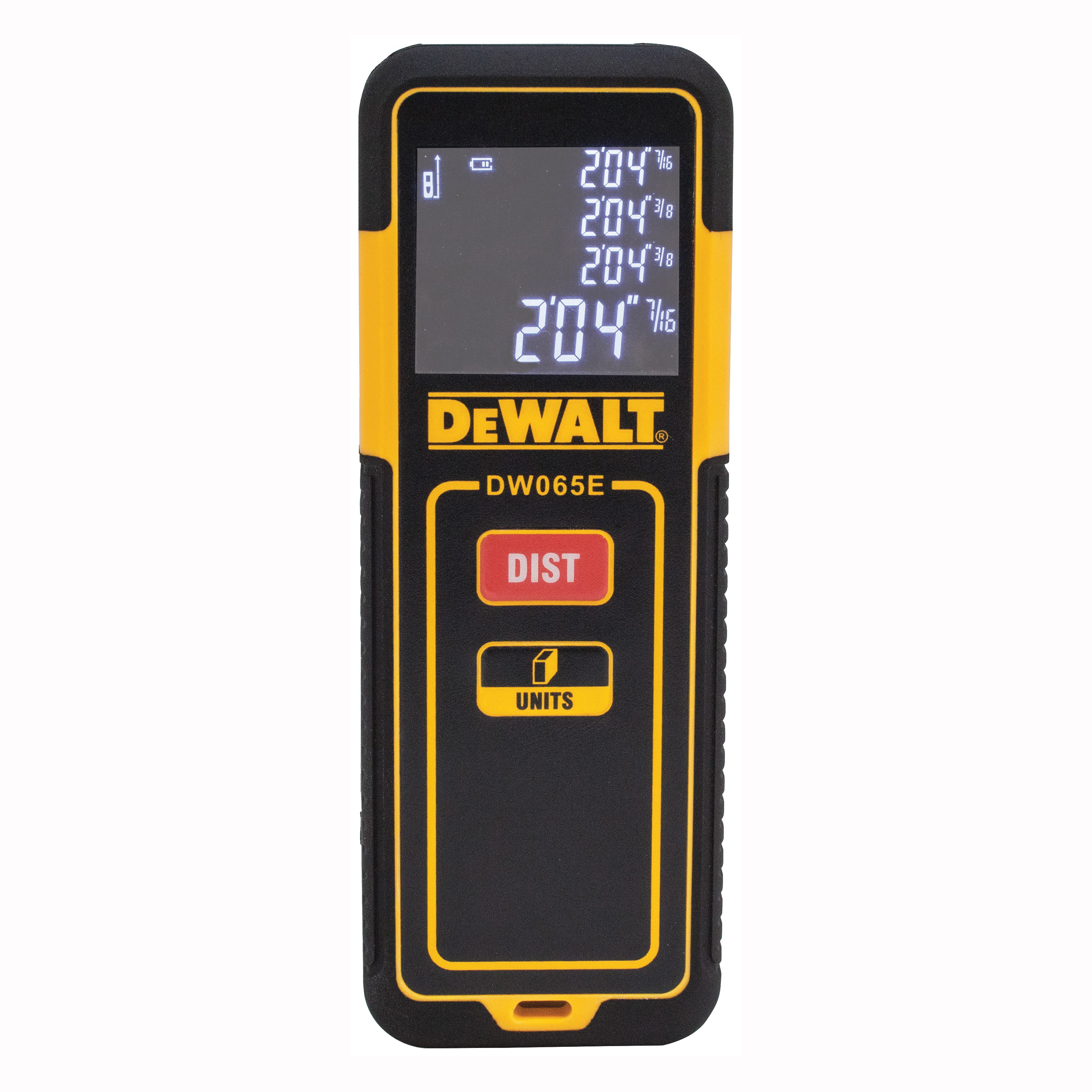 DW065E Laser Distance Measurer, 65 ft, LCD Display