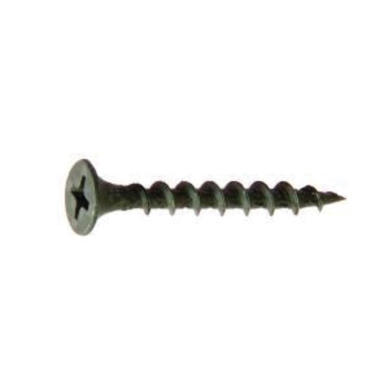 114SDDW1 Screw, #6 Thread, 1-1/4 in L, Fine Thread, Bugle Head, Phillips Drive, Drill Point, Steel, 258 PK