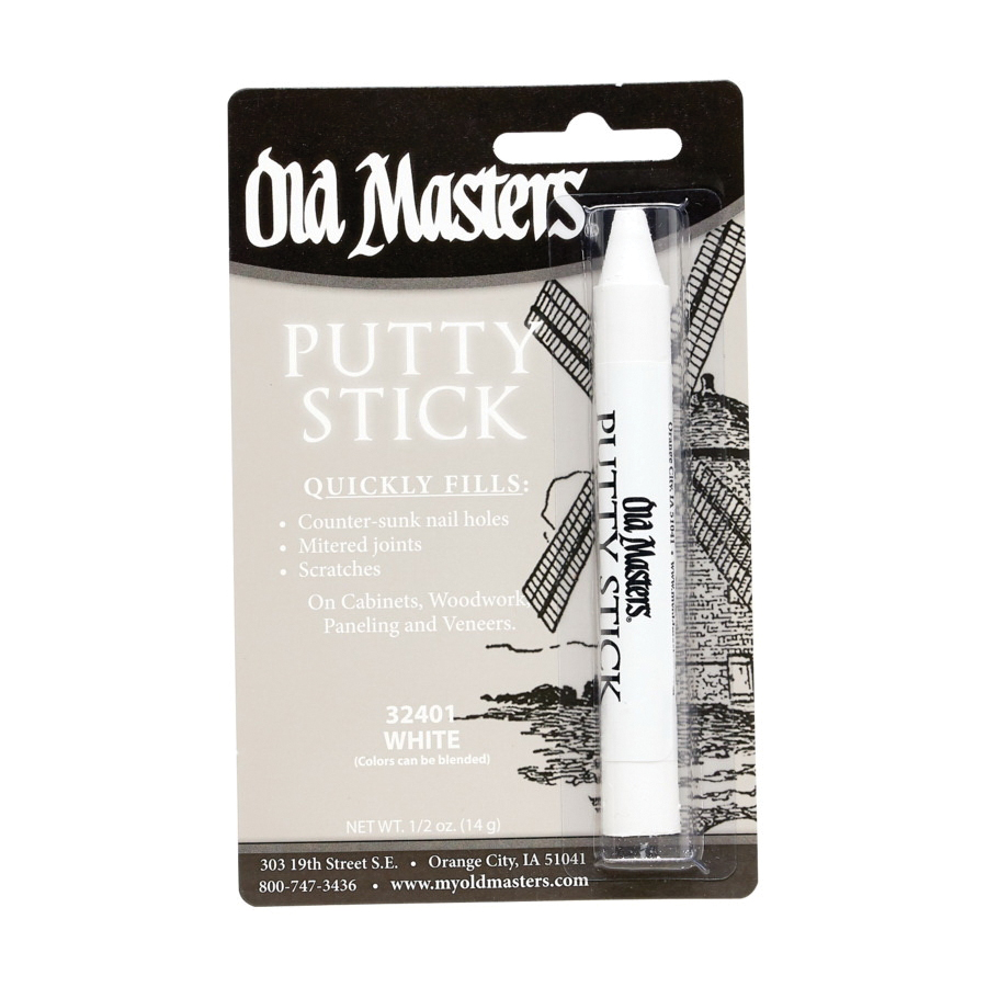 32401 Putty Stick, Solid, White, 1/2 oz