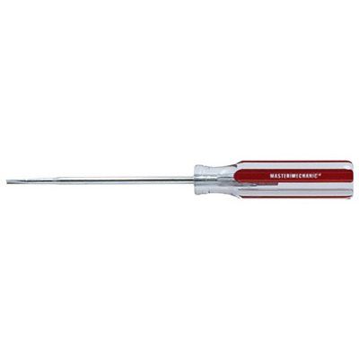 Master Mechanic 103556 Electrician Screwdriver, 3/32 x 2 in Drive, Slotted Drive, 5-1/2 in OAL, Cellulose Acetate Handle