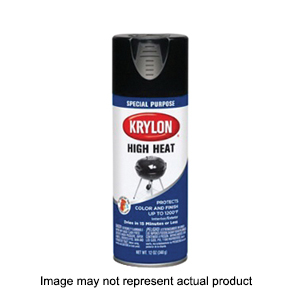 K01618777 Spray Spray Paint, Satin, Black, 12 oz, Aerosol Can