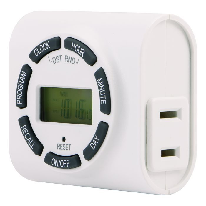GE 15089 Digital Timer, 15 A, 125 V, 1000 W, 1 -Outlet, 7 days Time Setting, White