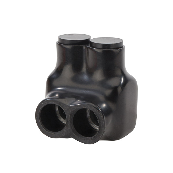 IT Series IT-1/0B Insulated Tap Connector, 1/0 to 14 AWG Wire, 2-Pole, Plastisol Housing Material, Black