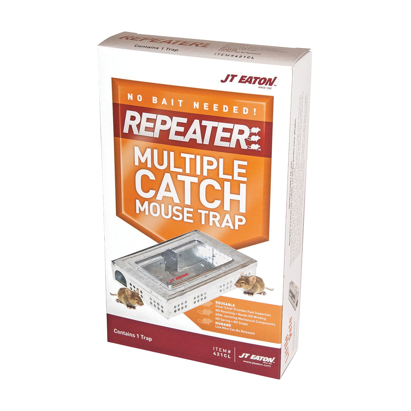 J.T. Eaton 421CL Multiple Catch Mouse Trap with Clear Window