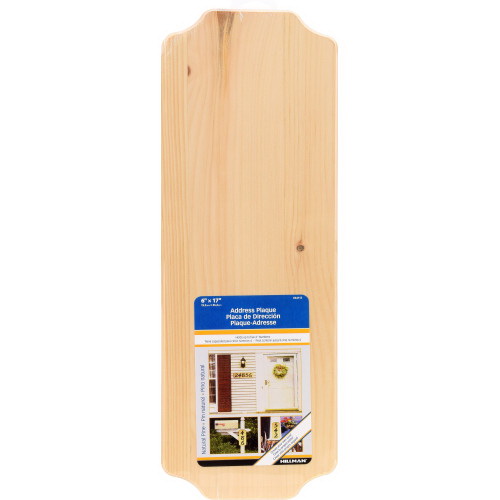 Hillman 844113 Plaque, 17 in L, 6 in W, Pine, Natural