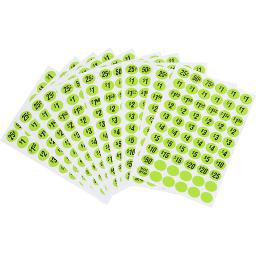 Price Label Assorted Colors, Hillman, 600 Stickers - 2