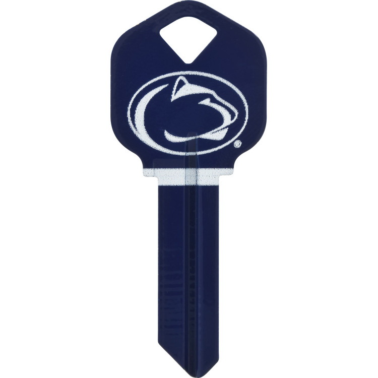 Hillman 89842 Key Blank, Penn State University, NCAA, Brass, Nickel, For: Kwikset KW1 Keys, #66 Key Number, 1/PK