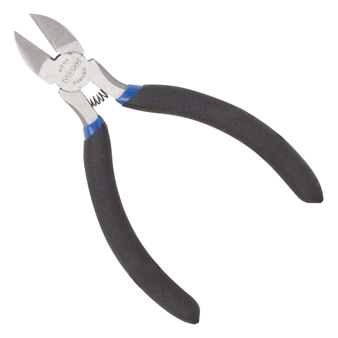 JL-NP018 Diagonal Cutting Plier, 4.5 in OAL, 0.4 mm Cutting Capacity, 0.25 in Jaw Opening, Black/Blue Handle