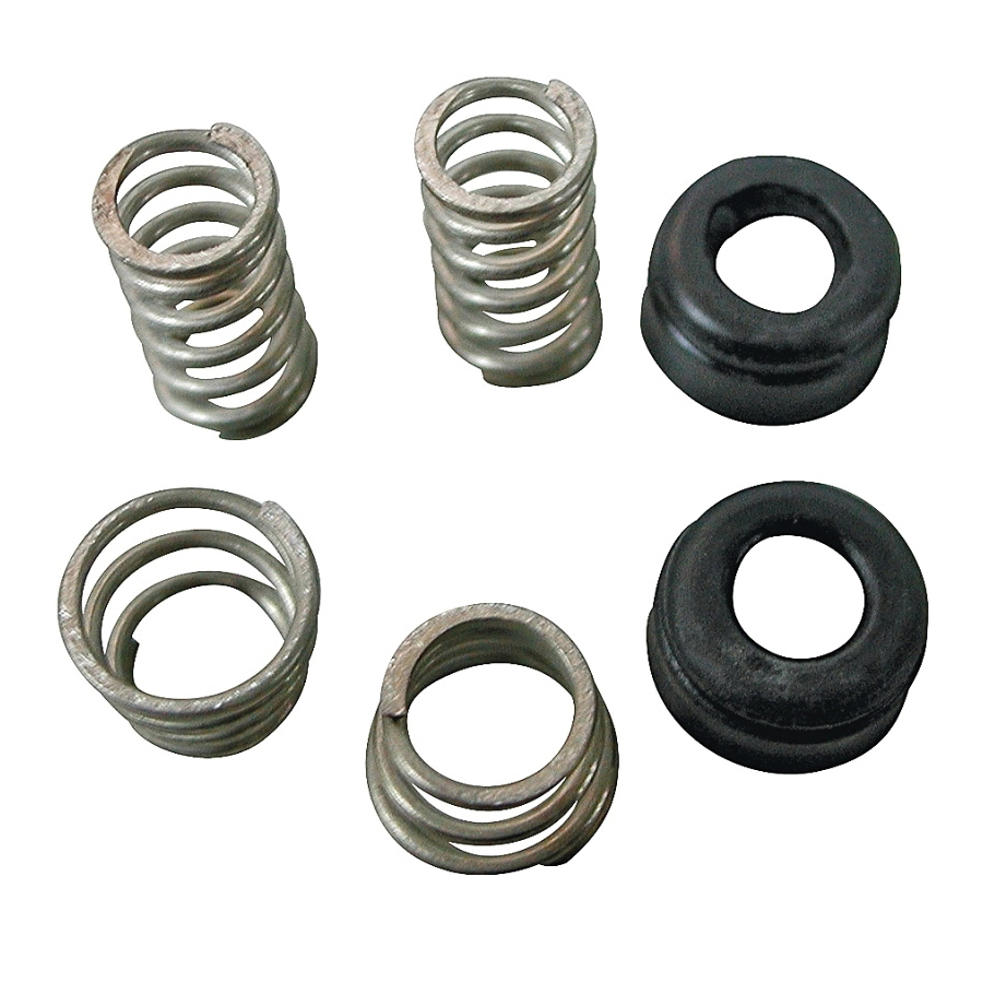Seat and Spring Kits, Stainless Steel/Rubber, Silver, Black, 6-Piece