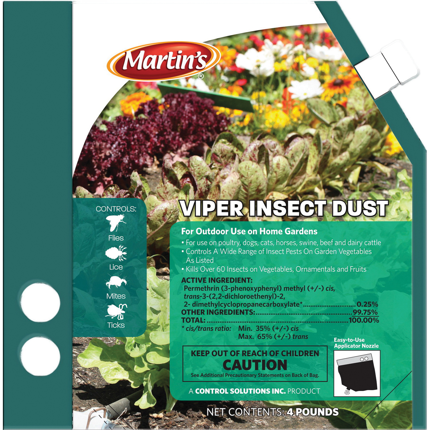 82104017 Viper Insecticide Dust, Fine Powder, Home and Garden, 4 lb