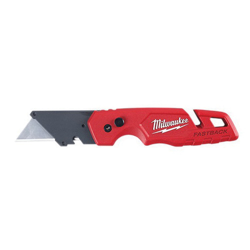 Milwaukee FASTBACK Series 48-22-1503 Folding Utility Knife Set, 2-Piece, Carbon Steel/Composite, Red - 2