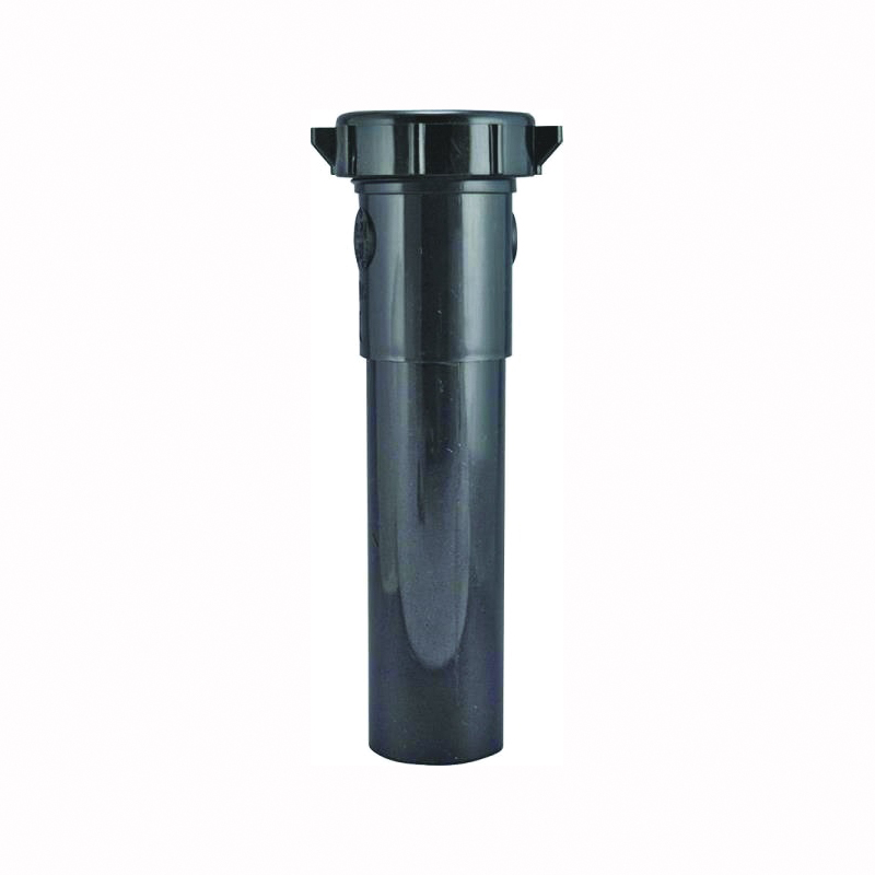 PP40-8B Pipe Extension Tube, 1-1/2 in, 8 in L, Slip-Joint, Plastic, Black