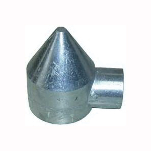 Stephens Pipe & Steel HD42041RP Bullet Cap, 1-Way, Aluminum, For: 1-3/8 in Top Rail and 2-1/2 in Line Post - 1
