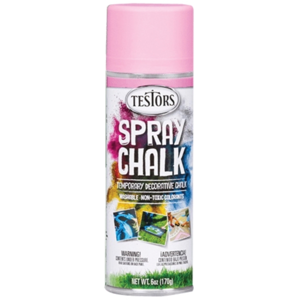 Testors 307588 Chalk Spray Paint, Flat/Matte, Pink, 6 oz