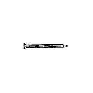 0029178 Concrete Nail, Fluted Concrete Nails, 10D, 3 in L, Steel, Brite, Flat Head, Fluted Shank, 1 lb