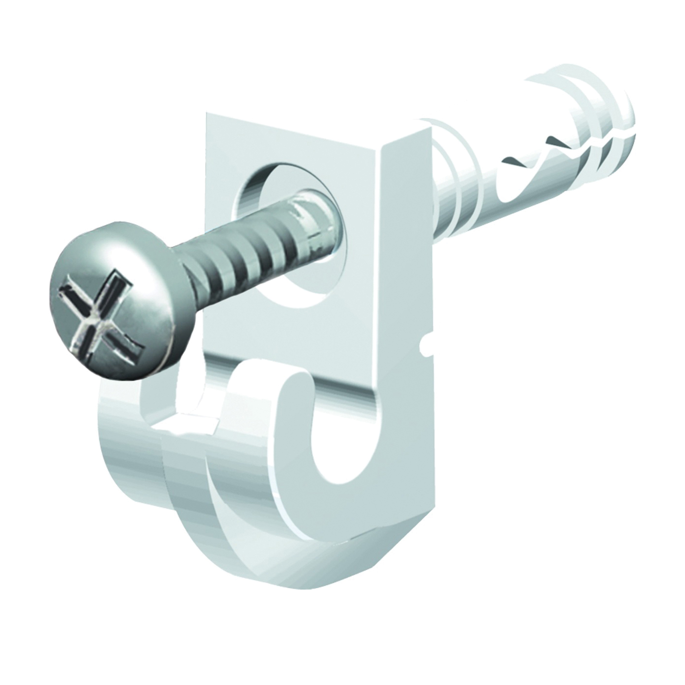 71927 Wall Clip, Resin, White