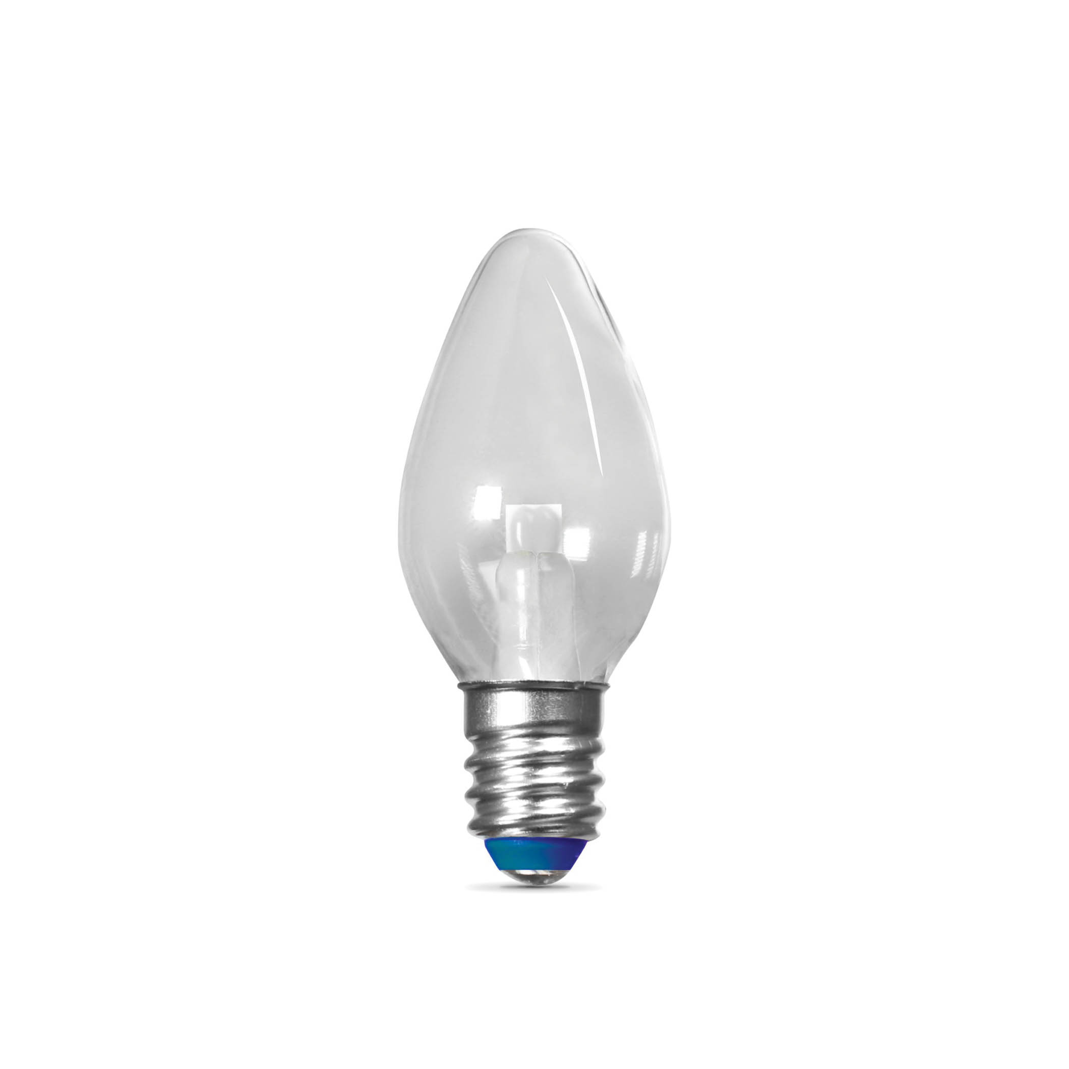 Feit Electric BPC7BLEDG22 Night Light Bulb, E12 Candelabra Lamp Base, Blue Light, 15,000 hr Average Life - 1