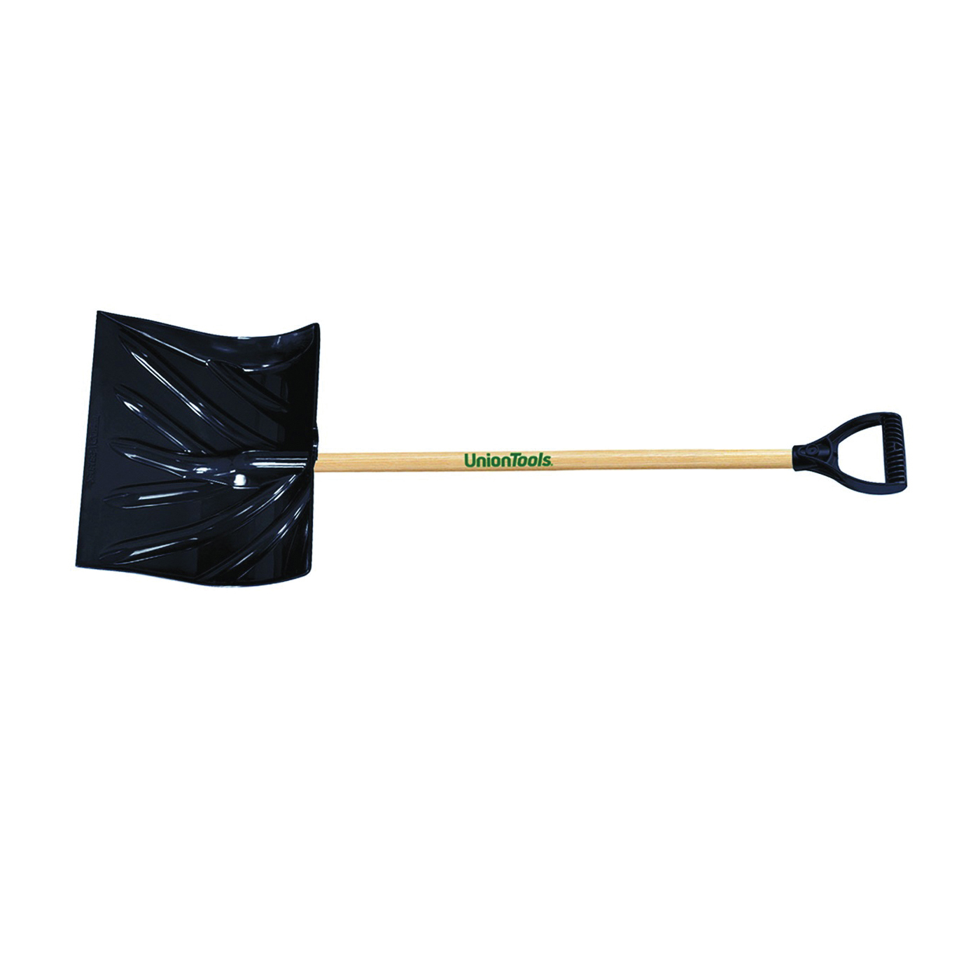 1627400 Snow Shovel, 18 in W Blade, 5-1/2 in L Blade, Combo Blade, Polyethylene Blade, Wood Handle