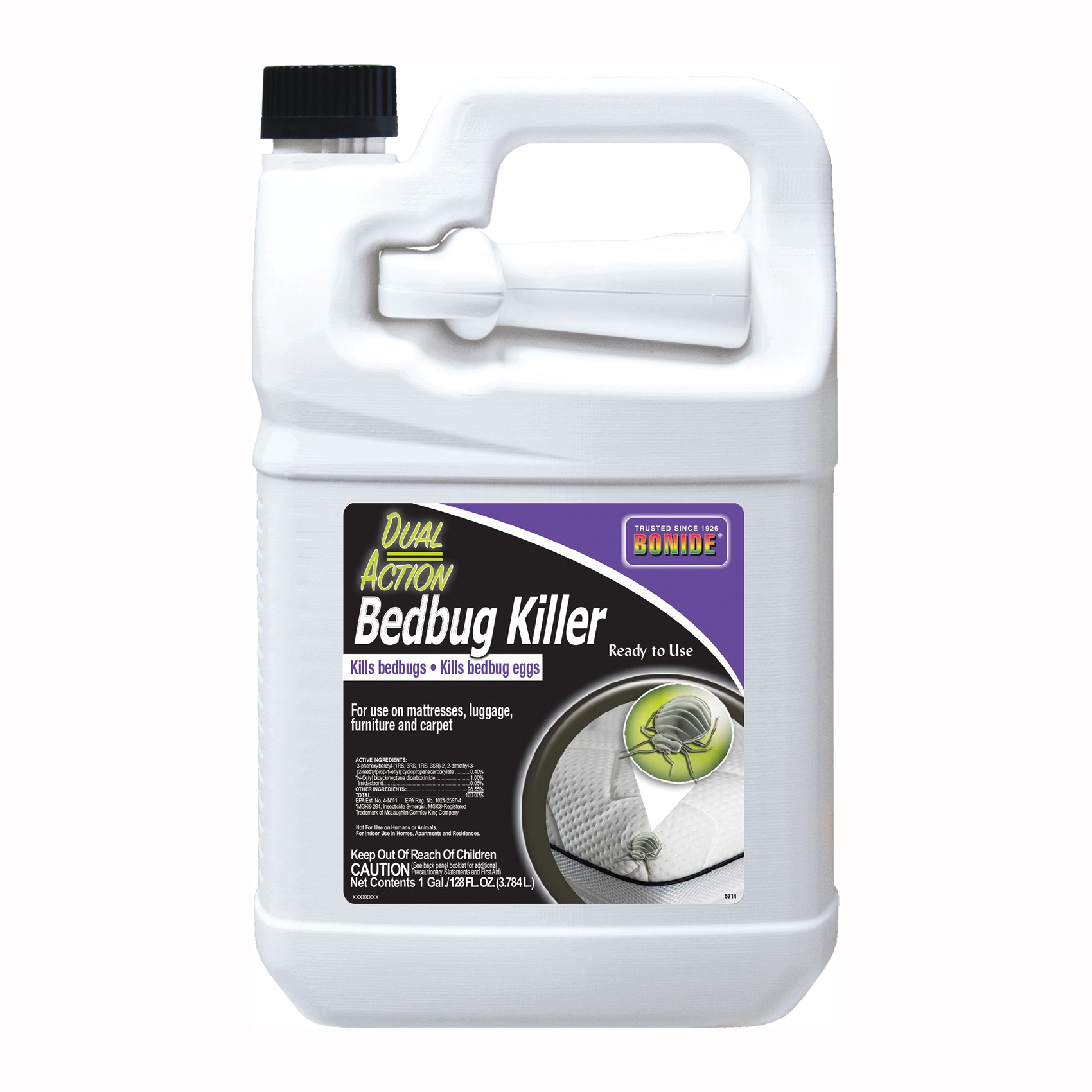 5714 Bedbug Killer, Liquid, Spray Application, 4 gal