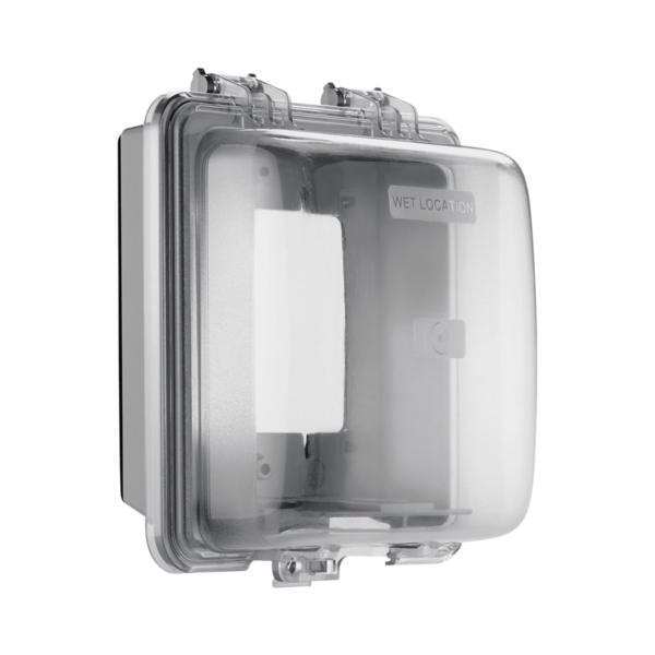 Eaton Wiring Devices WIU-2 Cover, 3-1/4 in L, 5-3/4 in W, Rectangular, Polycarbonate, Gray