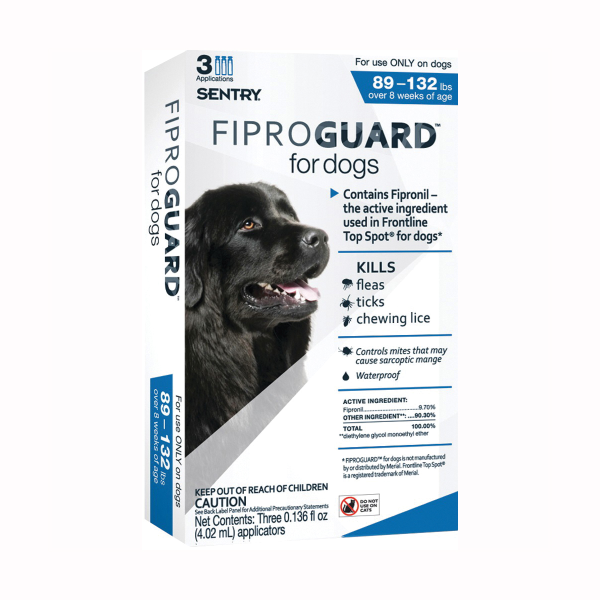 Sentry Fiproguard 02953 Flea and Tick Squeeze-On, Liquid, 3 Count - 1