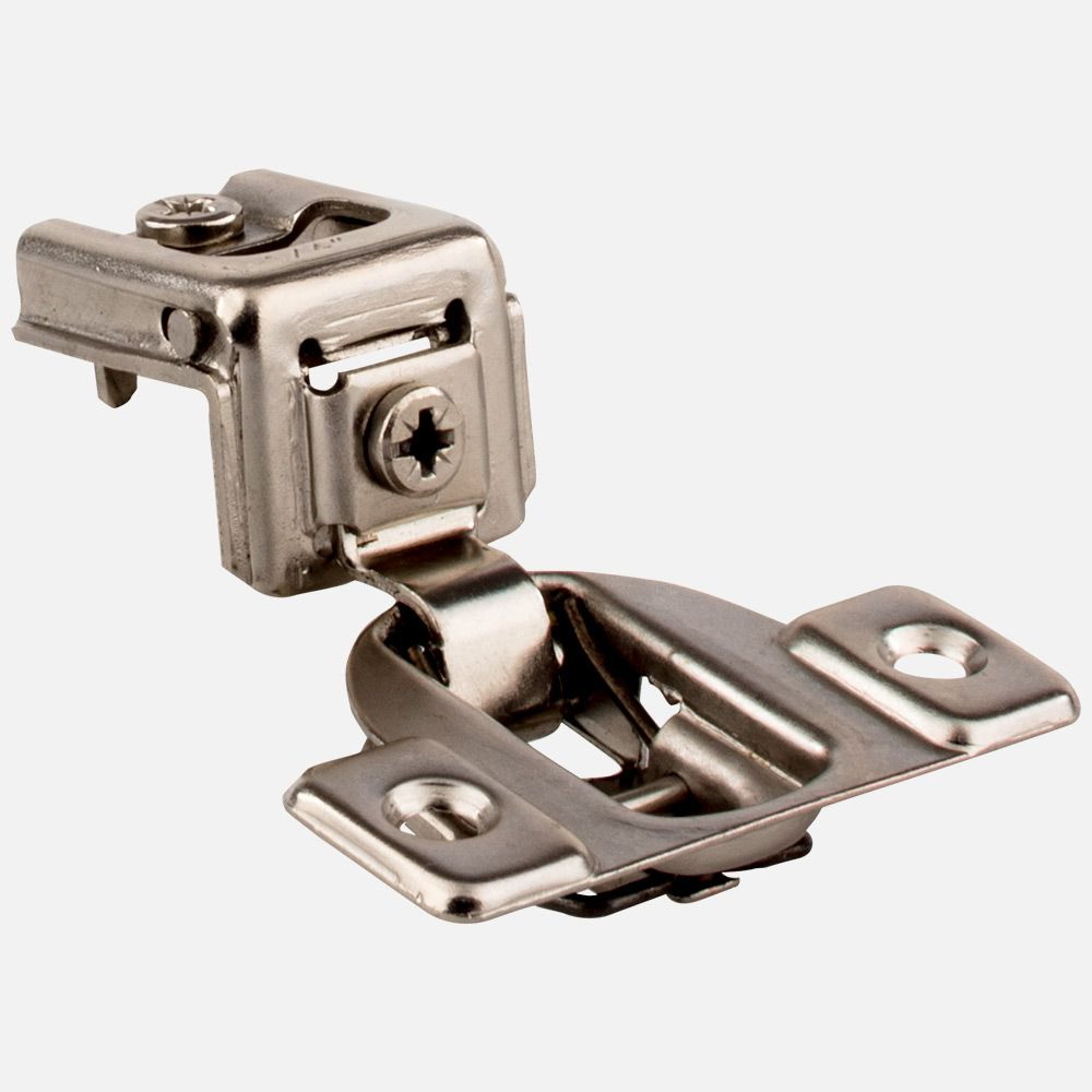 KFHCN114-A-2 Hinge, 1-1/4 in Overlay, Nickel, Compact Hinge, 2/PK