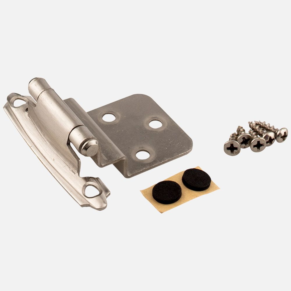 KFHI-A-SN2 Hinge, Satin Nickel, Inset, Self-Closing Hinge, 2/PK