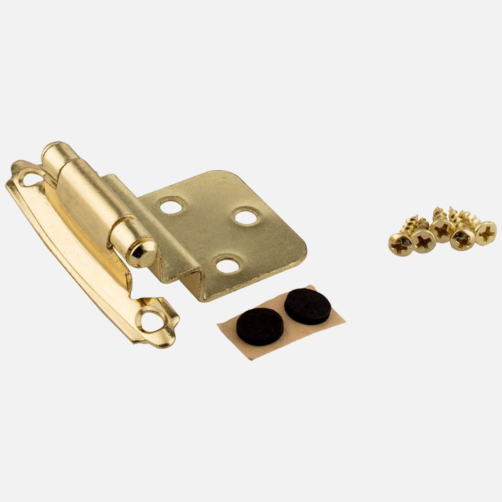 KFHI-A-PB2 Hinge, Polished Brass, Inset, Self-Closing Hinge, 2/PK