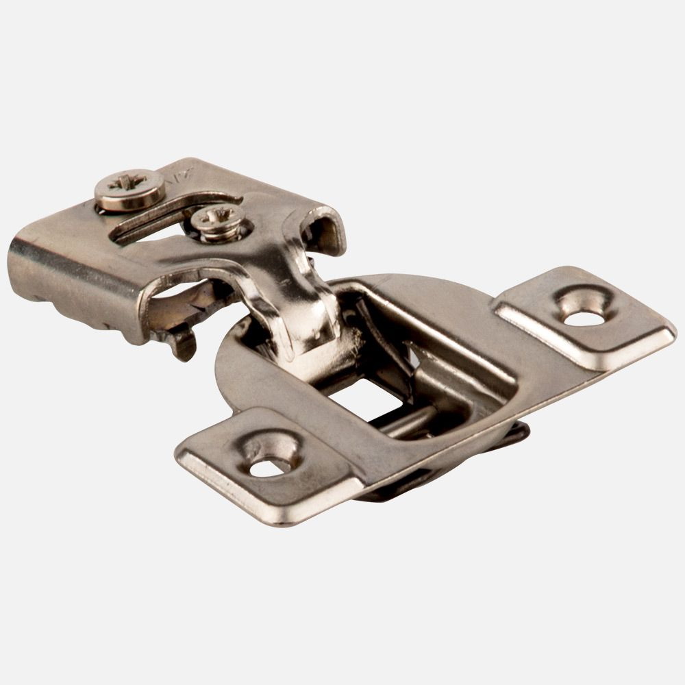 KFHCN012-A-10 Hinge, 1/2 in Overlay, Nickel, Self-Closing, Compact Hinge, 10/PK