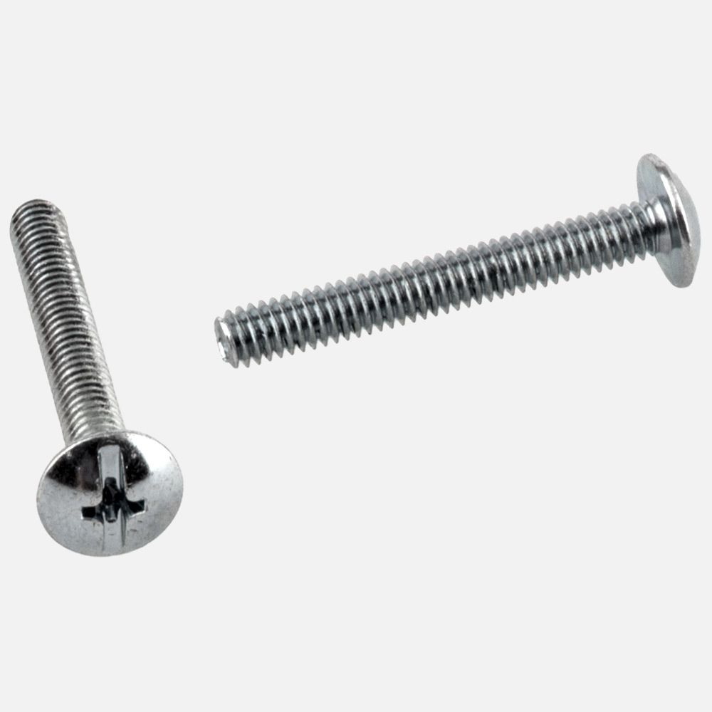 KFF11-A-ZN20 Machine Screw, #8-32 Thread, 1-1/4 in L, Truss Head, Phillips Drive, Steel, Zinc, 20 PK