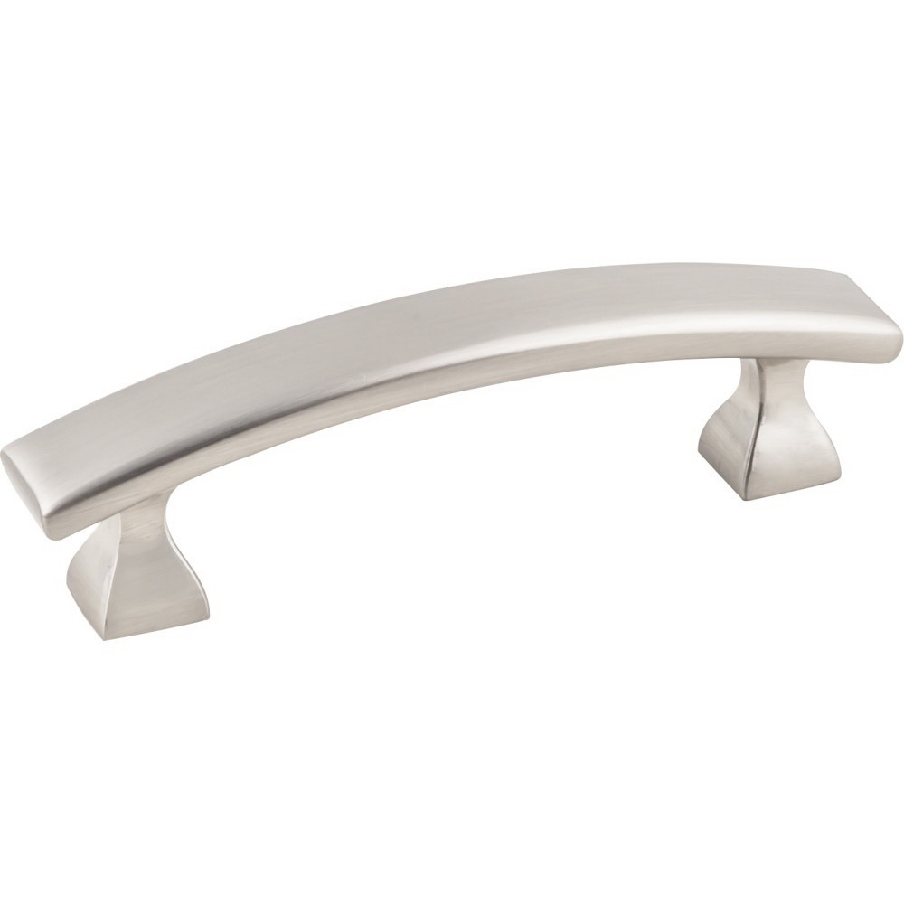 K3133SN-2 Cabinet Pull, 4 in L Handle, 1-1/8 in H Handle, 1-1/8 in Projection, Zinc, Satin Nickel