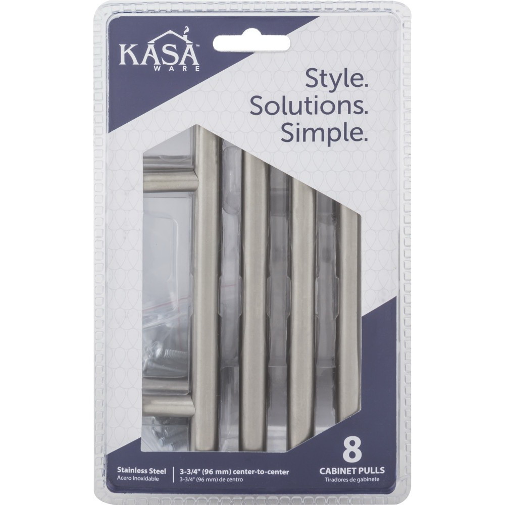 Hardware Resources K39496SS-8 Cabinet Pull, 6-1/6 in L Handle, 1-3/8 in H Handle, 1-3/8 in Projection, Stainless Steel