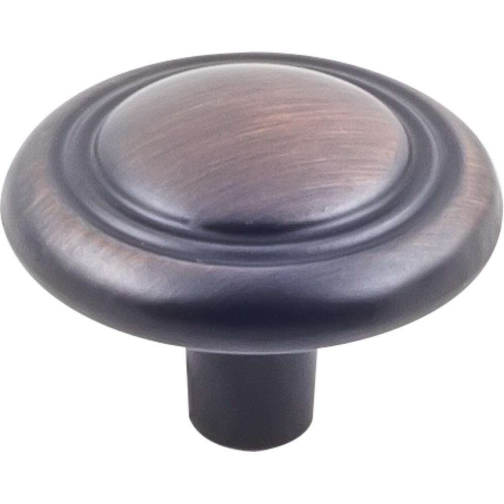 K236BORB-4 Cabinet Knob, Traditional, 1-1/4 in Dia, Zinc, Brushed Oil-Rubbed Bronze, 4/PK