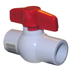 Lasco 06-2580 Ball Valve, 1/2 in Connection, Threaded, 150 psi Pressure, PVC Body