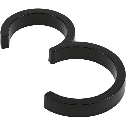 Distinctions 844713 House Number, Character: 3, 5 in H Character, Black Character, Zinc