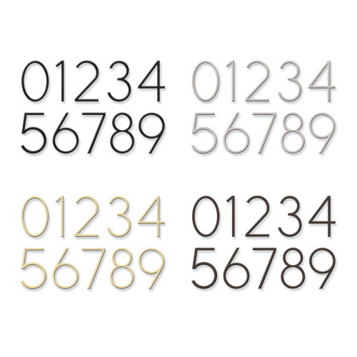 Floating Mount House Number 4, Distinctions, Black, 5 in - 5