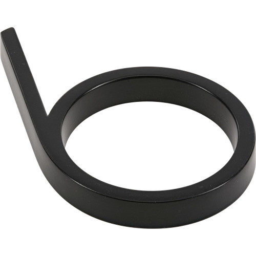 Distinctions 844716 House Number, Character: 6, 5 in H Character, Black Character, Zinc