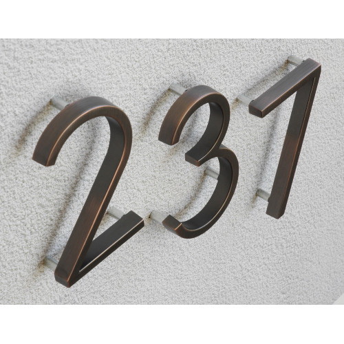 Floating Mount House Number 7, Distinctions, Black, 5 in - 5