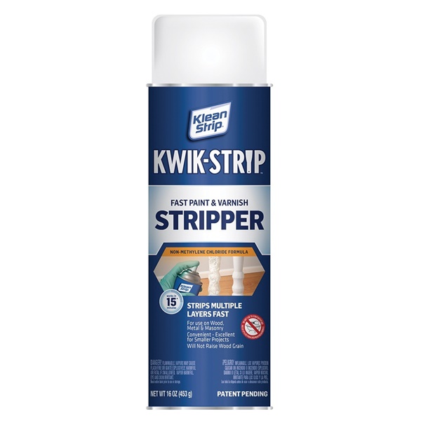 KWIK-STRIP EKWS964 Paint and Varnish Stripper, Gas, Aromatic, 16 oz, Aerosol Can