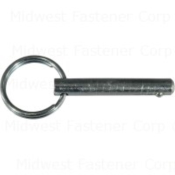 85291 Cotterless Hitch Pin, 1/4 in Dia Pin, 1-1/4 in OAL, Steel, Zinc