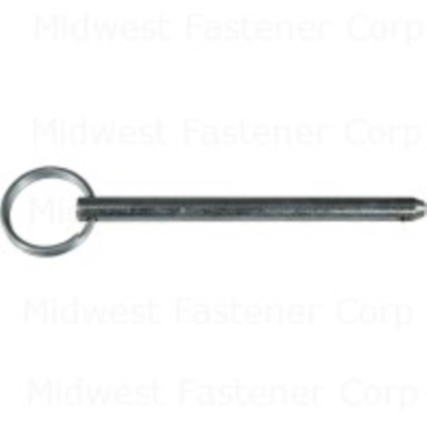 85293 Cotterless Hitch Pin, 1/4 in Dia Pin, 3 in OAL, Steel, Zinc