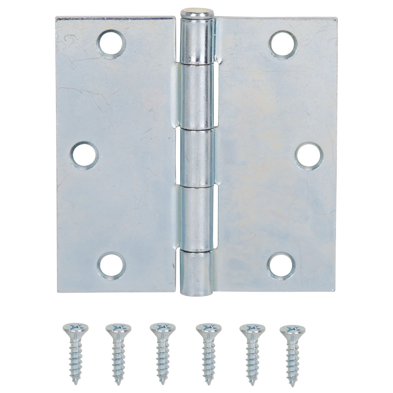 LR-041-PS Utility Hinge, Steel, Zinc, Removable Pin, 180 deg Range of Motion, Full Mortise Mounting