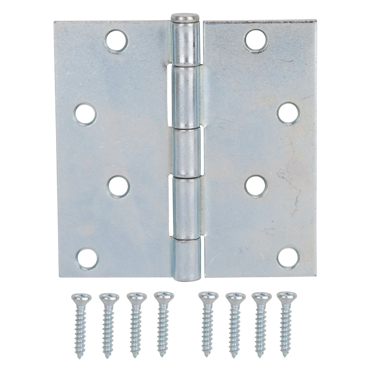 LR-042-PS Utility Hinge, Steel, Zinc, Removable Pin, 180 deg Range of Motion, Full Mortise Mounting